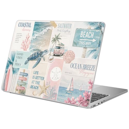 Compatible with MacBook Pro 13 inch Case Sea Turtle Beach | M2 2025, 2024-2016 A2338 M1 A2251 A2289 A2159 A1989 A1708 A1706 | Collage Protective Hard Shell Matte Cover for Mac Pro 13 - color: Beach G, size: MacBook Pro 13 inch