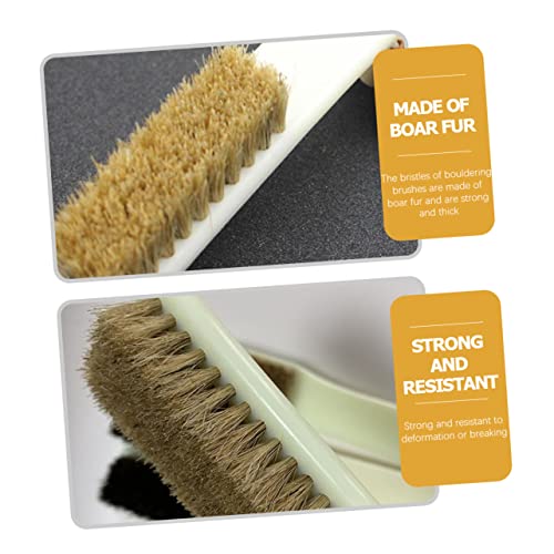 MAGICLULU 2pcs Climbing Accessories Rocks Cleaning Brush Boars Hair Brush Bouldering Stone Cleaning Tool Portable for Climbing