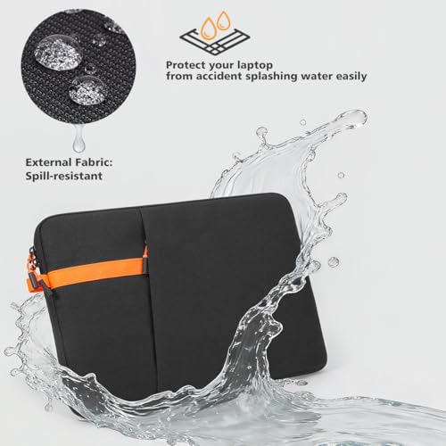 NIDOO Laptop Sleeve 13 inch Computer Carrying Case Cover for 13" MacBook Air M5 M4 2026/13.6" MacBook Air/Lenovo ThinkPad L13 Gen 4 / L13 Gen 5/13.3" Dell Latitude 7350 7340/ Microsoft HP EliteBook - color: Black, size: 13-13.3 Inch
