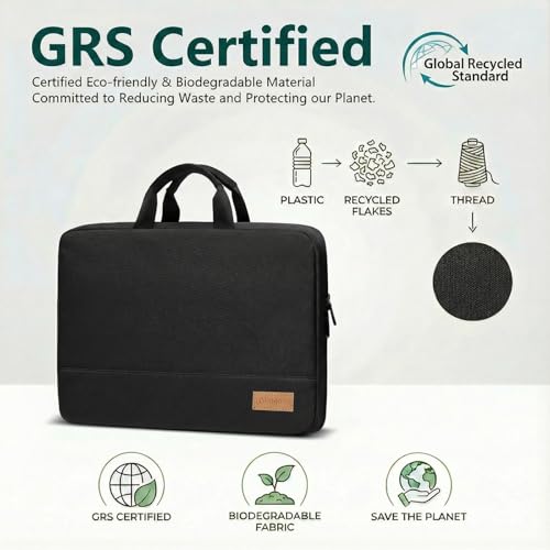 bagasin 14 Inch Laptop Sleeve Case TSA Friendly | Laptop bag fits MacBook Air 15.3, Water-resistant - color: Black, size: 14