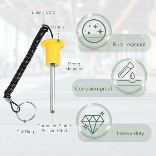 Gym Pin Weight Stack Pin Strength Training Lifting Equipment Replacement with Pull Rope Fitting for Club - color: Yellow, size: 0.3 x 3.1 Inch