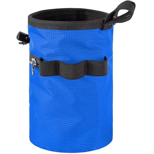Adjustable Bouldering Chalk Bag Talcum Powder Weightlifting Pouches Rock Climbing Bags Climbing Equipment Bouldering Bucket - color: Sky Blue