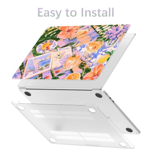 Compatible with MacBook Pro 14 inch Case Cute Flower Book | M5 M4 M3 M2 M1 2026-2021 A3427 A3426 A3434 A3112 A3185 A3401 A2918 A2992 A2779 A2442 | Protective Hard Shell Matte Cover - color: Afternoon Tea, size: MacBook Pro 14 inch