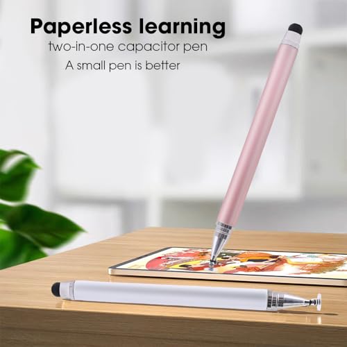 2 in 1 Stylus Pens for Touch Screens, High Sensitivity & Precision Capacitive Stylus for All Universal Touchscreen Devices (Black) - color: Black