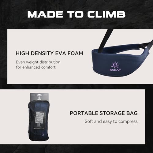 KAILAS Airo Rock Climbing Harness Men Roofing Harnesses Rescue Mountaineering Safety Belt Women Comfortable Lightweight - color: Navy Blue, size: Small
