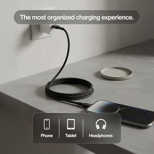 Statik MagStack USB A to USB C Coiling Magnetic Charging Cable, 27W | Nylon Braided Tangle-Free Design, Magnetic Coiling, Data Transfer, Compatible with iPhone & Android, 6FT Black - color: Black, size: 6ft, style: USB-A to USB-C