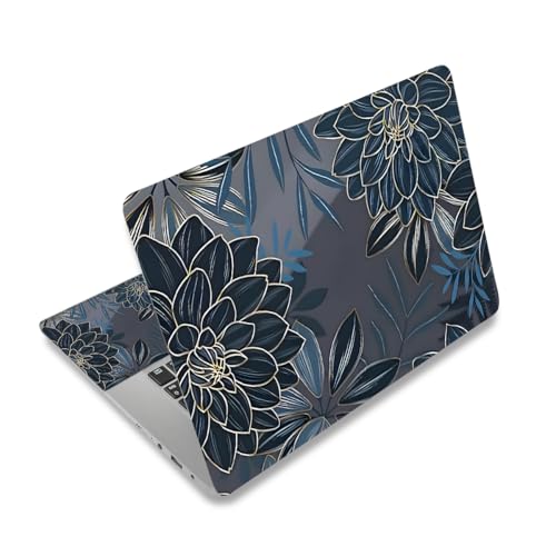 Laptop Decal Sticker Skin Cover 12" 13.1" 13.3" 14" 15" 15.4" 15.6" Netbook | Laptop Vinyl Art Skin Sticker Cover Notebook PC Protector ( 2 Wrist Pad Included), Removable Reusable, Dahlia Flowers - color: Dahlia Flowers