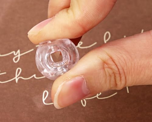 Shapenty Clear Plastic Cord Locks Round Single Hole Spring Toggle Stoppers for Drawstring Bags Short Shoelace, 22x18mm