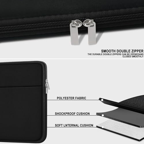 Laptop Case 15.6 inch Shockproof Protective Carrying Briefcase Computer Bag | Laptop Sleeve with Zippered Pocket, Slim Traveling Computer Cover Compatible for HP, Dell, Asus, Lenovo, Notebook, Black - color: Black, size: 15.6 inch