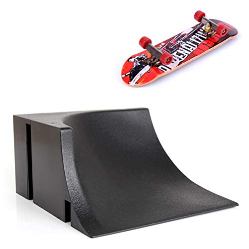 Jectse Skate Park Fingerboard, Ramp Parts Track Kids Toys Mini Skateboard for Children, with ABS Plastic Non Materials, Easy to Customize and Merge with Other Kits (F)