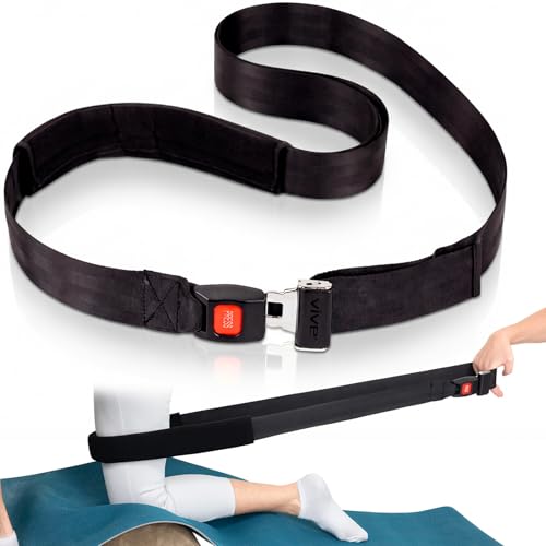 Vive Mobilization Belt for Physical Therapy with Buckle - Manual Traction Stretching Band - PT Traction Strap Belt for Stretching, Mobility, Massages & Exercise