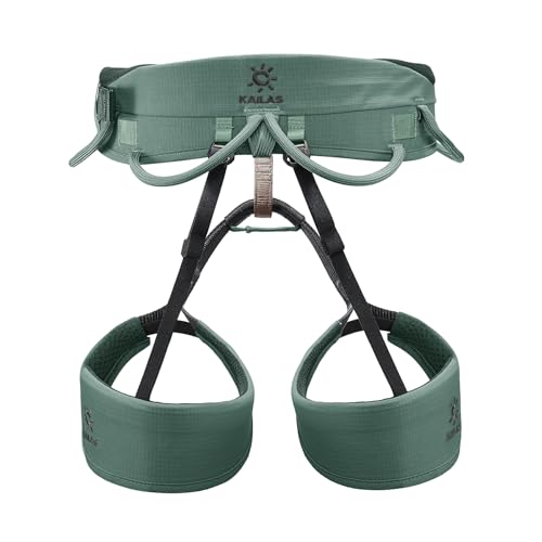 KAILAS Airo Rock Climbing Harness Men Roofing Harnesses Rescue Mountaineering Safety Belt Women Comfortable Lightweight - color: Sage Green, size: X-Small