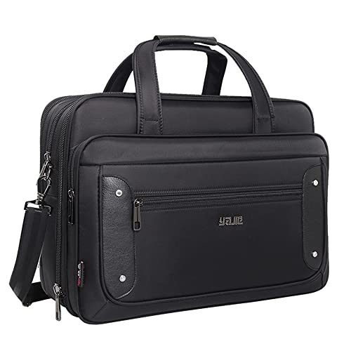 Large Briefcases For Men Canvas Tote Bag Laptop Case Computer Bag Work Bags Business Mens Bag Office Carrying Cases - size: Large Size (17.3” Laptop Briefcase)