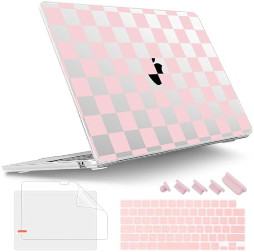 Tuiklol for MacBook Air 13 inch Case M5 2026 M4 2025 M3 2024 M2 2022 Release Model A3449 A3240 A3113 A2681,Plastic Hard Shell Cover for MacBook Air 13.6 with Touch ID, Grid - color: Grid