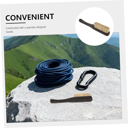 BESPORTBLE Climbers Chalk Brush with Wooden Handle and Boar Hair Bristles for Bouldering and Year- Climbing, Quick Drying Rock Cleaning Tool Suitable for Professional Climbers and Beginners