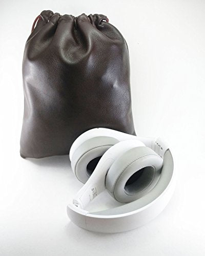 Multiple use Lambskin Leather Pouch with Drawstrings: (Brown, 23 cm X 31 cm) - color: Brown