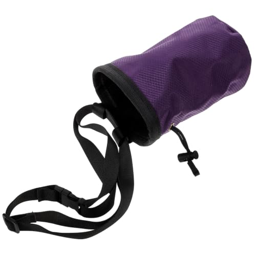 Portable Rock Climbing Chalk Bag with Large Capacity, Anti-Slip Oxford Cloth and Fleece Material, User-Friendly Design for Outdoor Climbing Activities, Stylish Violet Powder