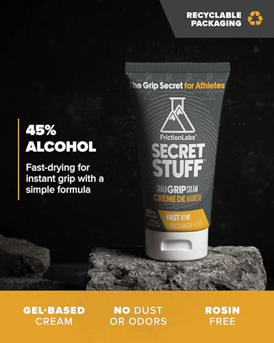 Friction Labs Gorilla Grip Chalk & Recovery Bundle for Climbing & Lifting | Secret Stuff Liquid Chalk, Gorilla Grip 2.5 oz Loose Chalk & Athletic Hands Cream for Grip, Skin Care & Recovery