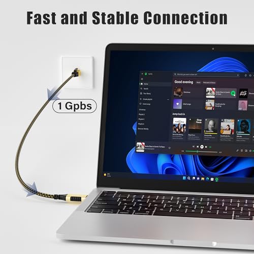 USB to Ethernet Cable 50 FT, USB-A 3.0 to RJ45 Cable, FTP, 1Gbps High-Speed-Shielded LAN Network Cable, Directly Connected, Compatible with Laptop, PC, MacBook, Switch, Windows, macOS, Linux - size: 50FT