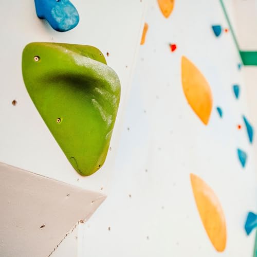 PATIKIL Rock Climbing Holds, Climbing Rock Wall Grips Play Set Climber Attachments with Single Holes for Playground - color: Green, style: Green-D