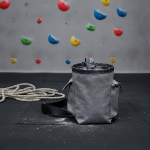 Climbing Chalk Pouch Convenient Chalk Bag with Drawstring Closure and Adjustable Belt for Suitable for Climbing Weightlifting Training - color: Blue