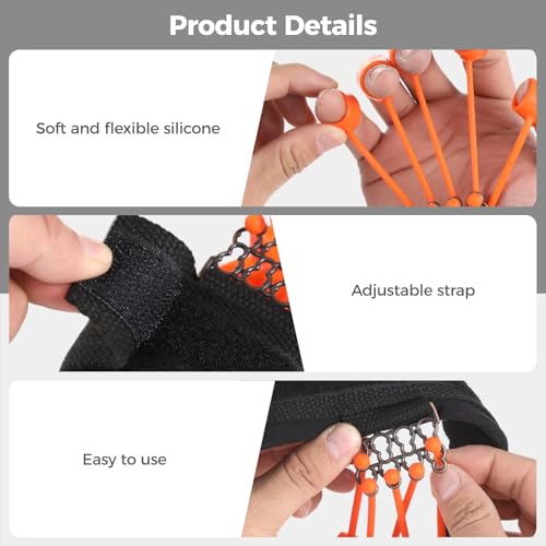 Finger Strengthener Hand Grip Exerciser with 30 Silicone Bands, Adjustable 40, 60, and 75 lbs Resistance, Finger Stretcher for Rock Climbing and Injury Rehabilitation, Hand Strength Training Equipment