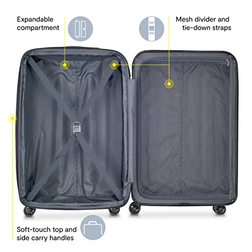 DELSEY PARIS Helium Aero Hardside Expandable Luggage with Spinner Wheels, Blue Cobalt, 2-Piece Set (21/28) - color: Blue Cobalt, size: 2-Piece Set (21/28)