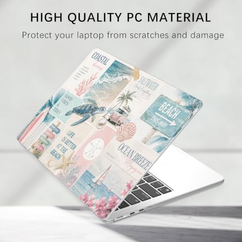 Compatible with MacBook Pro 13 inch Case Sea Turtle Beach | M2 2025, 2024-2016 A2338 M1 A2251 A2289 A2159 A1989 A1708 A1706 | Collage Protective Hard Shell Matte Cover for Mac Pro 13 - color: Beach G, size: MacBook Pro 13 inch