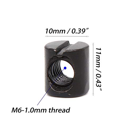 Baby Bed Crib Screws Hardware Replacement Kit, binifiMux 100pcs M6x15mm/25mm/35mm/45mm/55mm/65mm/75mm Black Hex Drive Socket Cap Screws Barrel Nuts Assortment Kit for Beds Chairs Furniture - size: M6 x 15/25/35/45/55/65/75mm (100 pcs)