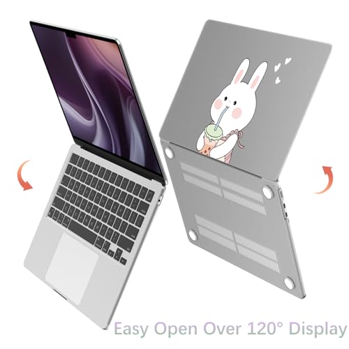 Compatible with MacBook Neo 13 inch Case 2026 Cute Kawaii Bunny | Release Model A3404 with A18 Pro Chip | Protective Hard Shell Matte Cover for MacBook Neo 13'' - color: Bunny A, size: MacBook Neo 13 inch