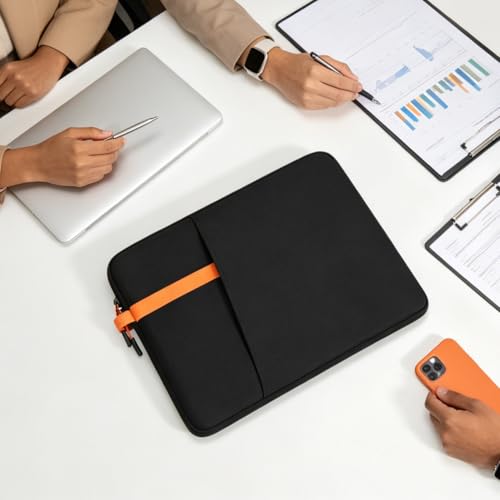 NIDOO Laptop Sleeve 13 inch Computer Carrying Case Cover for 13" MacBook Air M5 M4 2026/13.6" MacBook Air/Lenovo ThinkPad L13 Gen 4 / L13 Gen 5/13.3" Dell Latitude 7350 7340/ Microsoft HP EliteBook - color: Black, size: 13-13.3 Inch