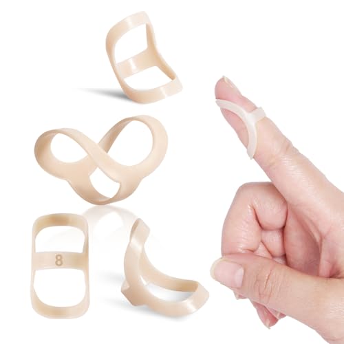 Oval Finger Splint 6 pcs, Finger Splints for Arthritis, Mallet Finger, Trigger Finger Splint, hypermobility(EDS) finger For Thumb/Middle,/Index/Pinky or Ring Finger(size 9,10 each 3pcs) - size: size 9,10 each 3 pcs