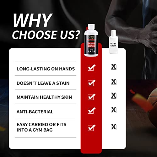 Liquid Chalk, Sports Chalk, Hand Grip Chalk,Weightlifting Chalk,Gym Chalk,Work Out Chalk for Cross Training, Powerlifting,Pole Dance - style: 50ML