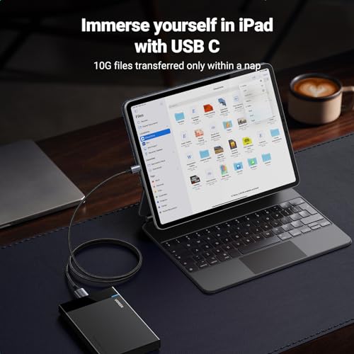 UGREEN 10Gbps USB C to Micro B Cable 3.3FT for External Hard Drive | 10Gbps transfer speed, braided shield, 40000+ bend tests, aluminum alloy shell, wide device compatibility - size: 3.3 FT
