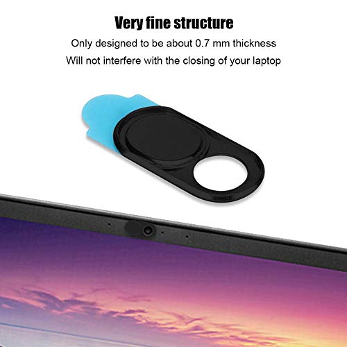 Zopsc Webcam Cover 3pcs Ultra Thin Metal Lens Cover | Anti Hacker Camera Slider, Privacy Protection for Phone, Privacy Cover for Laptop and Tablet - color: Silver black pink color