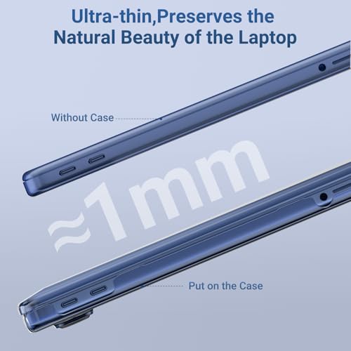 MOSISO Compatible with MacBook Neo Case 13 inch 2026 A3404 A18 Pro Chip | Ultra-Thin Surpass Natural Beauty Seamlessly Closes Protective Hard Shell Case Cover, Crystal Indigo - color: Crystal Indigo