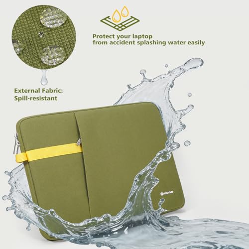 NIDOO Laptop Sleeve 14 inch Laptop Case for Lenovo ThinkPad X1 Carbon Yoga / 14" ThinkPad T14 E14 L14 / 14" Dell Latitude 5450 7455/14" MacBook Pro M5 Pro MAX 2026/ ASUS HP Acer Computer Carrying Bag - color: Green, size: 14 Inch