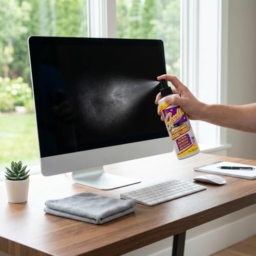 Sparkle Screen & Monitor Cleaner Spray, Ammonia & Alcohol-Free, Anti-Static, Streak-Free Formula for TVs, Laptops & Displays, 8 fl oz (Pack of 6) - size: 8 Fl Oz (Pack of 6)