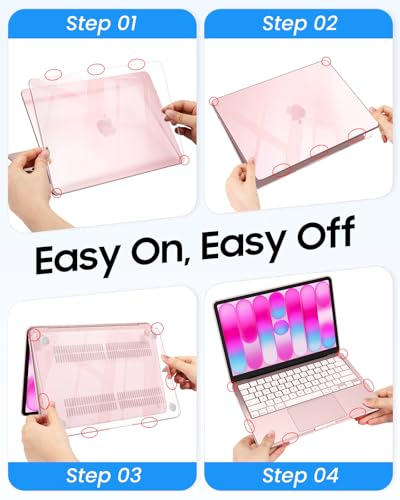 Fintie Case for MacBook Neo 13 Inch A3404 2026, Crystal Blush | Snap-On Hard Shell Cover, Ultra-Thin, Slim Fit, Lightweight - color: Crystal Blush