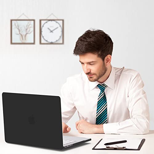 B BELK for MacBook Air 15 inch Case M5 2026 2025 2024 2023 Release M4 M3 M2 | A3448 A3241 A3114 A2941, Matte Plastic Laptop Hard Shell Case with Keyboard Cover & Screen Protector, Black - color: Black