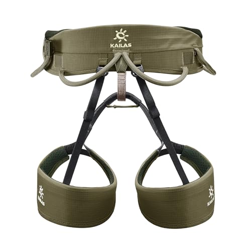 KAILAS Airo Rock Climbing Harness Men Roofing Harnesses Rescue Mountaineering Safety Belt Women Comfortable Lightweight - color: Gray Green, size: Medium