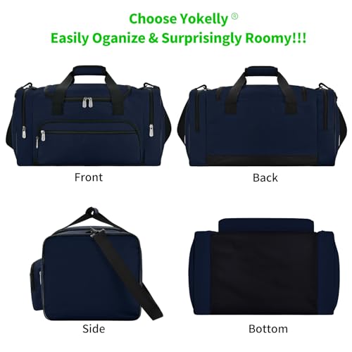 Sports Duffel Bag 26 Inch Travel Gym Duffle - Navy Blue - color: Navy Blue, size: 26 inch - 1.0