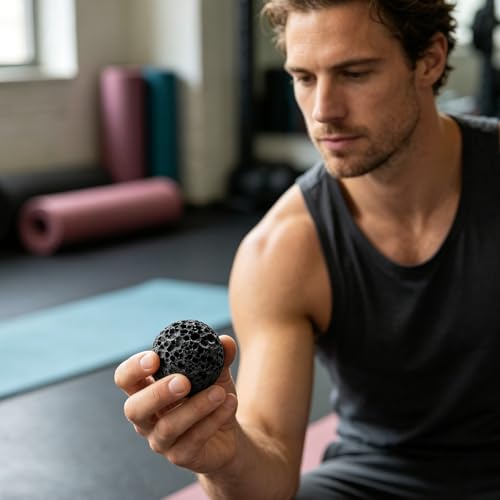 Portable Hand Exercise Ball Round Stone Hand Grip Ball for Rock Climbing Grip Strength and Sweat Reduction Enduring None Sweat Rock Climbing Trainer - color: 5cm