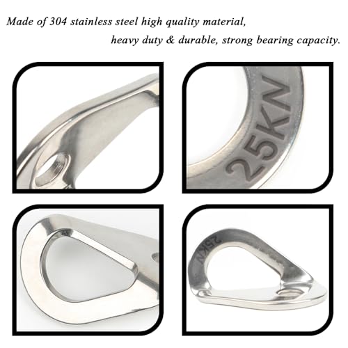 Climbing Bolt Hanger - Stainless Steel Rock Climbing Anchor Bolt Outdoor Gear Rescue Hammock Installation, Fits for Bolt, 2PCS - size: 25KN, style: M8