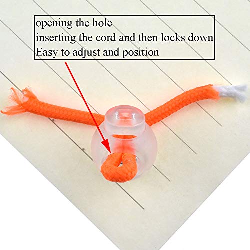 Spring Elastic Fastener Toggles Plastic Cord Lock Buttons Stopper Slider Thread Smooth Hold Tightly - color: Clear-18*15mm 40pcs