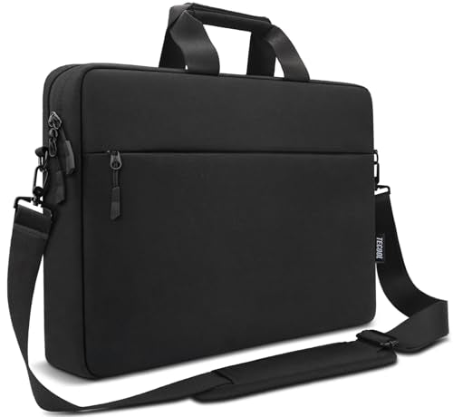 TECOOL Laptop Bag 15 15.6 16 Inch, Waterproof Laptop Carrying Case Sleeve | Messenger Bag Briefcase with Shoulder Strap for 15 15.6 16 Inch Lenovo HP Dell Acer ASUS Notebook, MacBook Pro 16,Black - color: Black, size: 15.6-16 Inch
