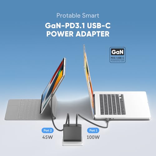 TAIFU 28V 5A PD3.1140W GaN Powerhouse - Dual USB - C Foldable Fast Charger, Ultra - Compact 40W for Laptops, iPhone 17 16/15 Pro, Samsung Galaxy S24/S23 & More Ultra-Portable Travel Power Adapter