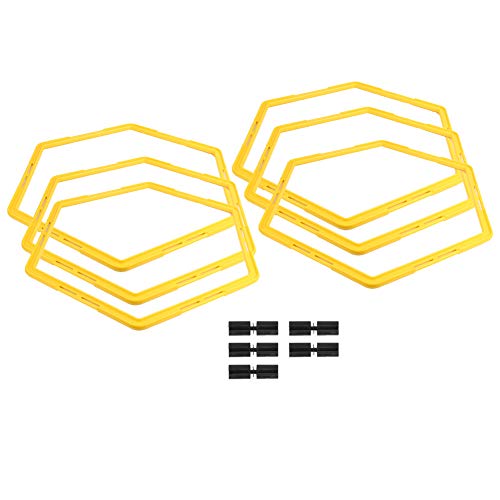 6Pcs Agile Exercise Rings Set, Lightweight Training Equipment for Football and Basketball, Bright Color, Simple Design