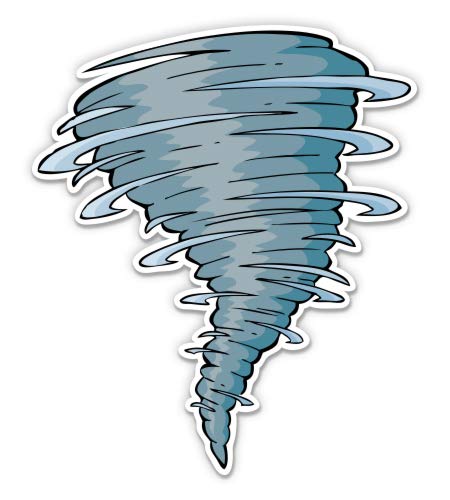 Tornado - 5" Vinyl Sticker - for Car Laptop I-Pad - Waterproof Decal - size: 5"