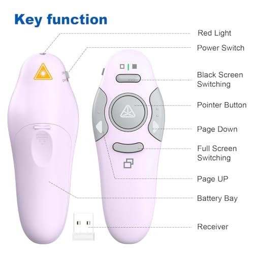 QUI Presenter Remote USB A Bundle | One Purple & One Silver